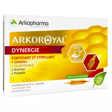 Arkoroyal Dynergie Fortifiant et Stimulant 20 ampoules