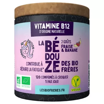 Les Bios Frères Bédouze Biologische Banaan Aardbei 120 Tabletten