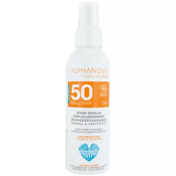 Alphanova Organic Sun Spray Familial Hypoallergénique Bio 150 ml
