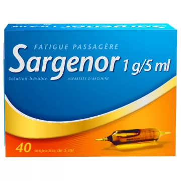 Sargenor 1g fatigue passagère ampoules buvables