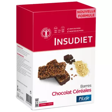 Barretta di cioccolato ai cereali Insudiet 10 barrette