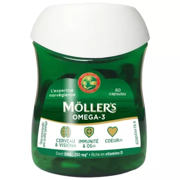 Mollers Oméga 3 Riche en Vitamine D 60 capsules