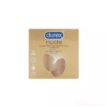 Durex Nude Préservatif  XL grande taille x2