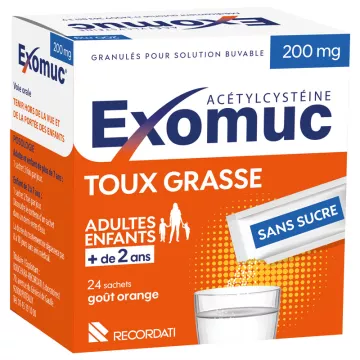 Exomuc Hoest Grasse 24 200mg Sachets
