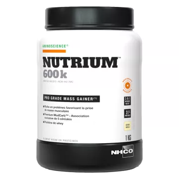 NHCO Aminoscience Nutrium 600K Pro Grade Mass Gainer 1 kg Vanille