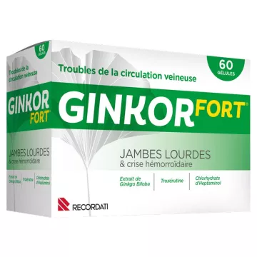 Ginkor Fort Jambes Lourdes & Crise Hémorroïdaire 60 gélules