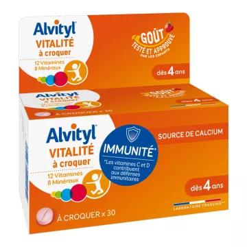 Alvityl Vitalité 12 Vitamines 30 comprimés à croquer