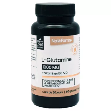 Nat&Form Nutracéutico L-Glutamina 60 Cápsulas