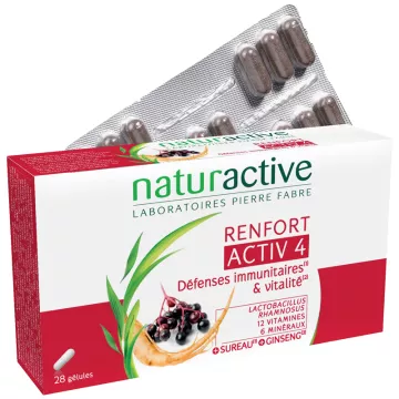 Naturactive Activ 4 Renfort Défenses Immunitaires 28 gélules