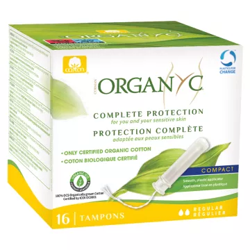 Almofadas de aplicador regular de algodão orgânico orgânico X 16