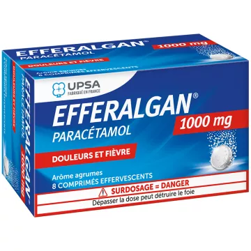 Efferalgan Paracetamol 1000 mg Citrus 8 bruistabletten