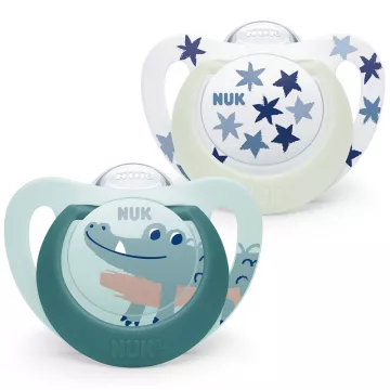 Nuk Starlight Sucette 6-18 Mois Garçon