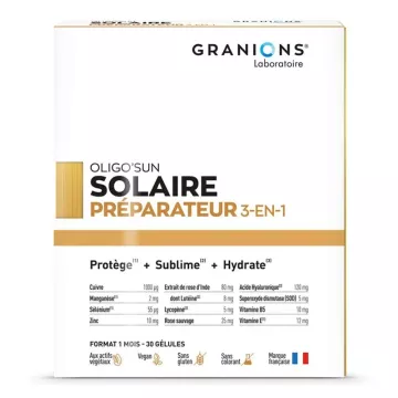 Granions Oligo'sun Préparateur Solaire 3-EN-1 30 gélules