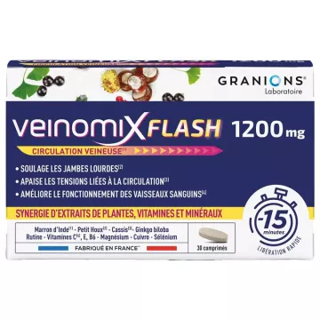 Granions Veinomix Flash calmante geral 30 comprimidos x