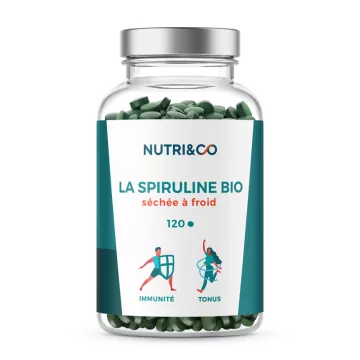 Nutri&Co comprimidos de espirulina orgânica seca a frio