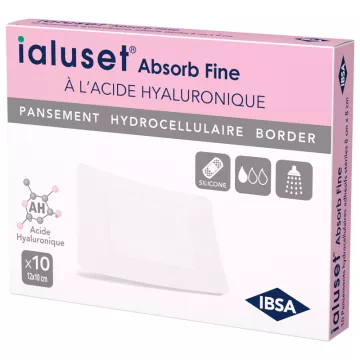 Гидроцеллюлярная повязка Ialuset Absorb Fine Hyaluronic Acid 10x12 см