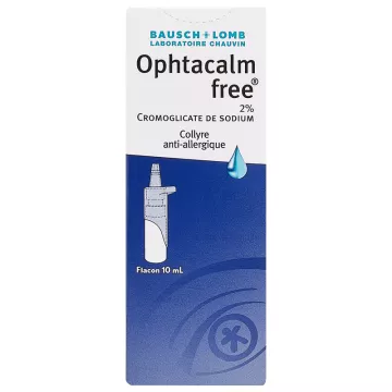 Bausch+Lomb Ophtacalm Free 2 % Collyre Anti-Allergique 10 ml