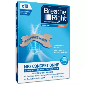 Breathe Right Nasenstreifen Original X10