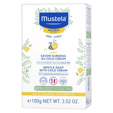 Mustela Bébé-Enfant Peaux Sèches Savon Surgras au Cold Cream 100 g