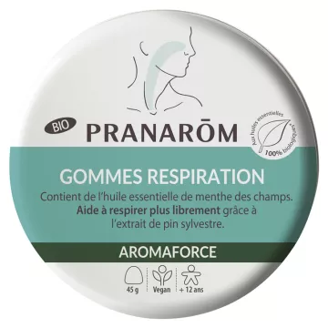 Pranarom Aromaforce Gommes Respiration Bio 45 g