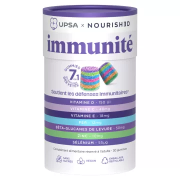 Upsa Nourished Immunité 7en 1 30 Gummies