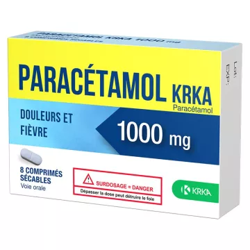  KRKA Paracetamol 1000 mg 8 comprimés