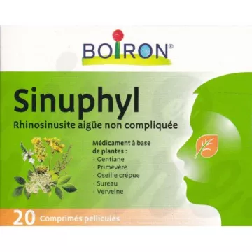 Sinuphyl Boiron conforto respiratório 20 comprimidos