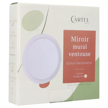 Miroir Mural Ventouse Grossissement x7 Ø12 cm Cartel