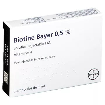 Biotine Bayer 0,5% 6 injecteerbare injectieflacons IM