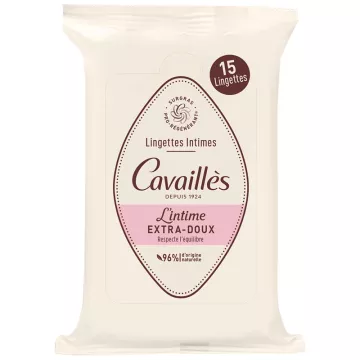 Rogé Cavaillès Hygiène intime lingettes extra douces /15