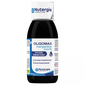 Oligomax Manganèse-Cuivre Nutergia Système Immunitaire 500 ml
