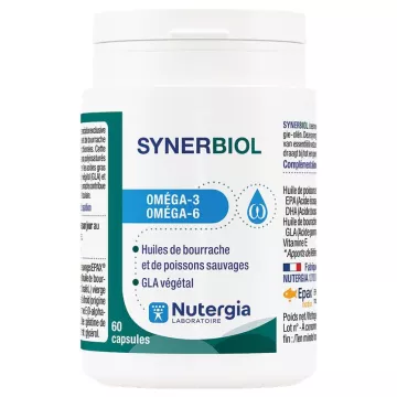 Synerbiol Nutergia Oméga 3-6 60 capsules