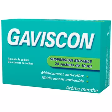 GAVISCON zakjes met 24 doses zonder suiker 10 ml