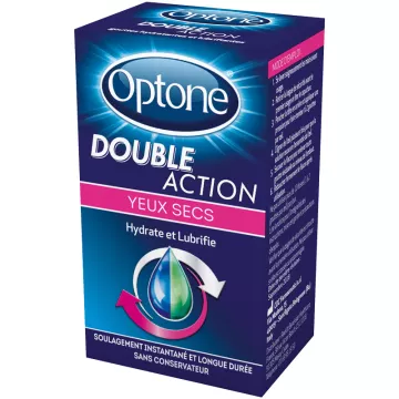 Optone double action ocular solution for dry eyes