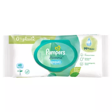 Влажные салфетки Pampers Aqua Harmonie 0% пластик X 48