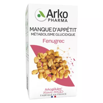 Arkogélules Bockshornklee Kohlenhydratgleichgewicht Mangel Appetit Bio 40 Kapseln