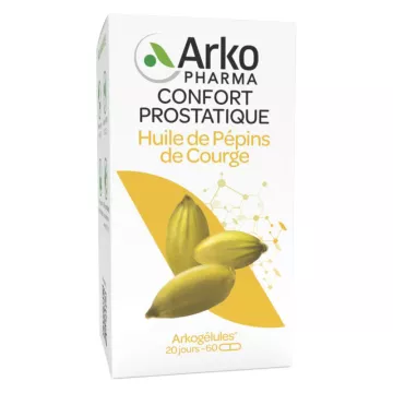 Arkogélules Huile de Pépins de Courge Confort Urinaire Masculin Bio 60 gélules