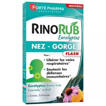 Forté Pharma Rinorub Nez Gorge Flash Eucalyptus 15 Comprimés