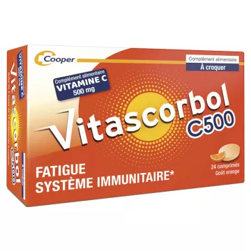 Vitascorbol C500 Vitamine C 500 mg 24 comprimés à croquer