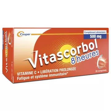 Vitascorbol 8 heures Vitamine C à Libération Prolongée 500 mg 30 comprimés
