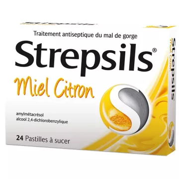 Strepsils Maux de Gorge Miel Citron 36 pastilles