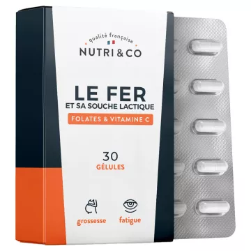 Nutri&Co Fer Souche Lactique 30 Gélules