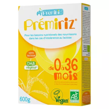 PrémiRiz 0-36 Meses Leche Infantil Ecológica Prémibio 600 g