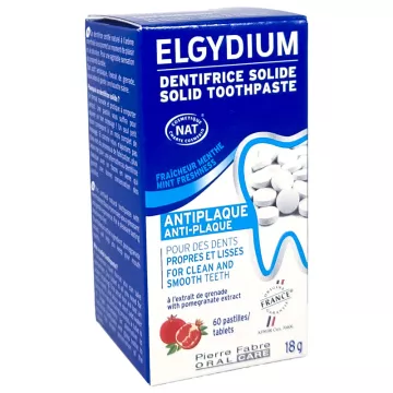 Elgydium Anti-plaque Dentifrice Solide 60 Comprimés