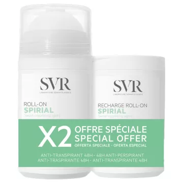 SVR Spirial Deodorant Roll On Antitranspirant 50ml+ Nachfüllpackung