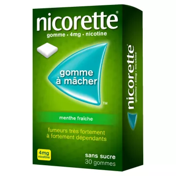 Nicorette Chicle 4 mg Menta Fresca Sin Azúcar