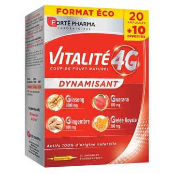 Forté Pharma Vitalité 4G Dynamisant 30 ampoules
