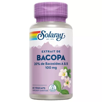 Solaray Bacopa extrato 100 mg 60 cápsulas