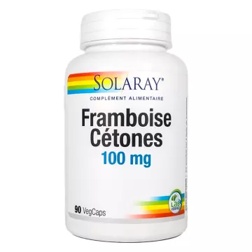 Solaray Cetonas de Framboesa 100 mg 90 cápsulas