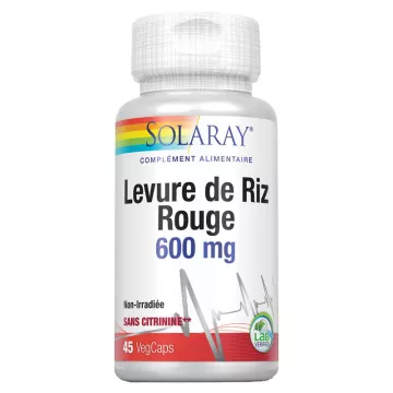 Solaray Levure de Riz Rouge 600 mg 45 gélules